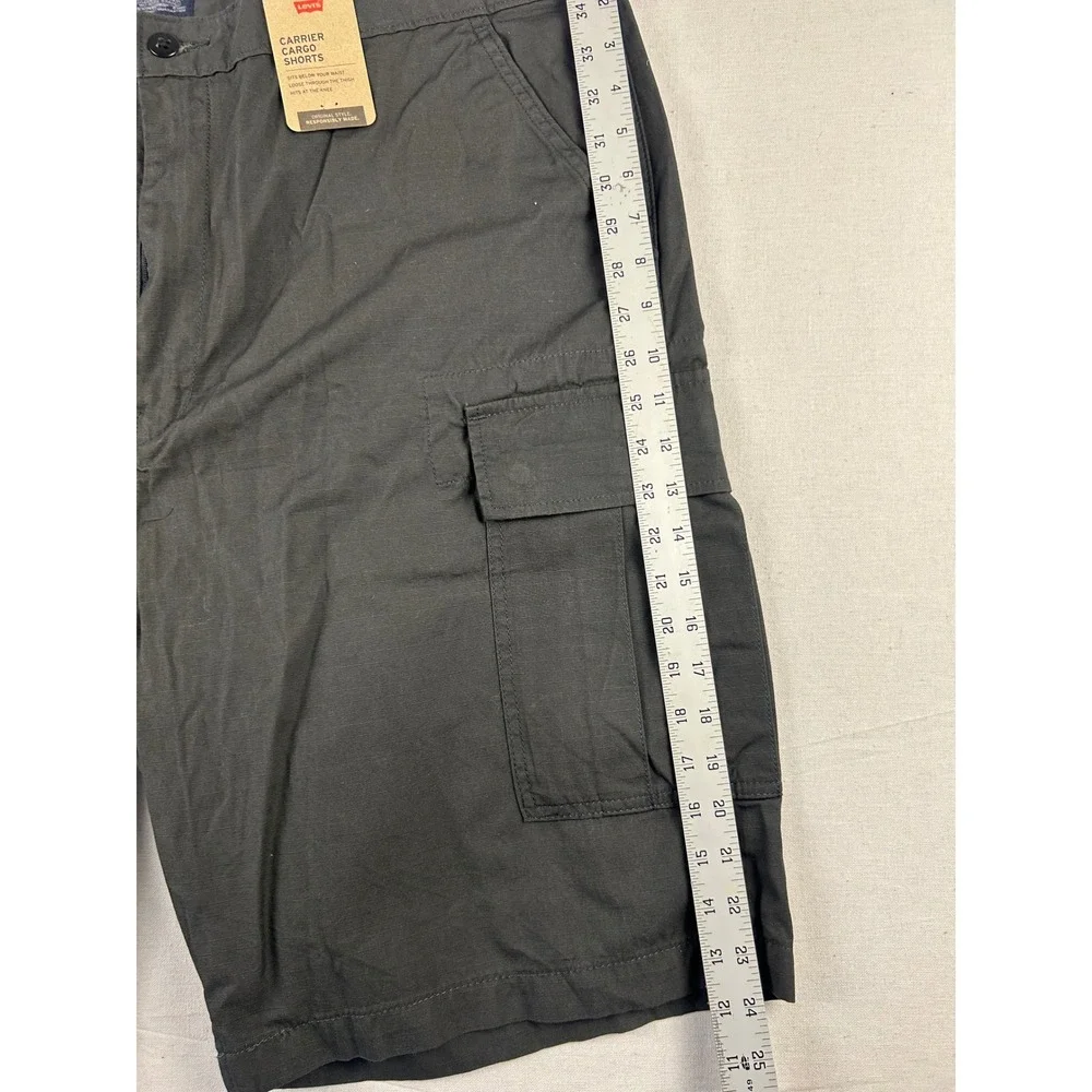 Levis Carrier Cargo Shorts Mens 42 Charcoal Grey Ripstop 232510060 NWT